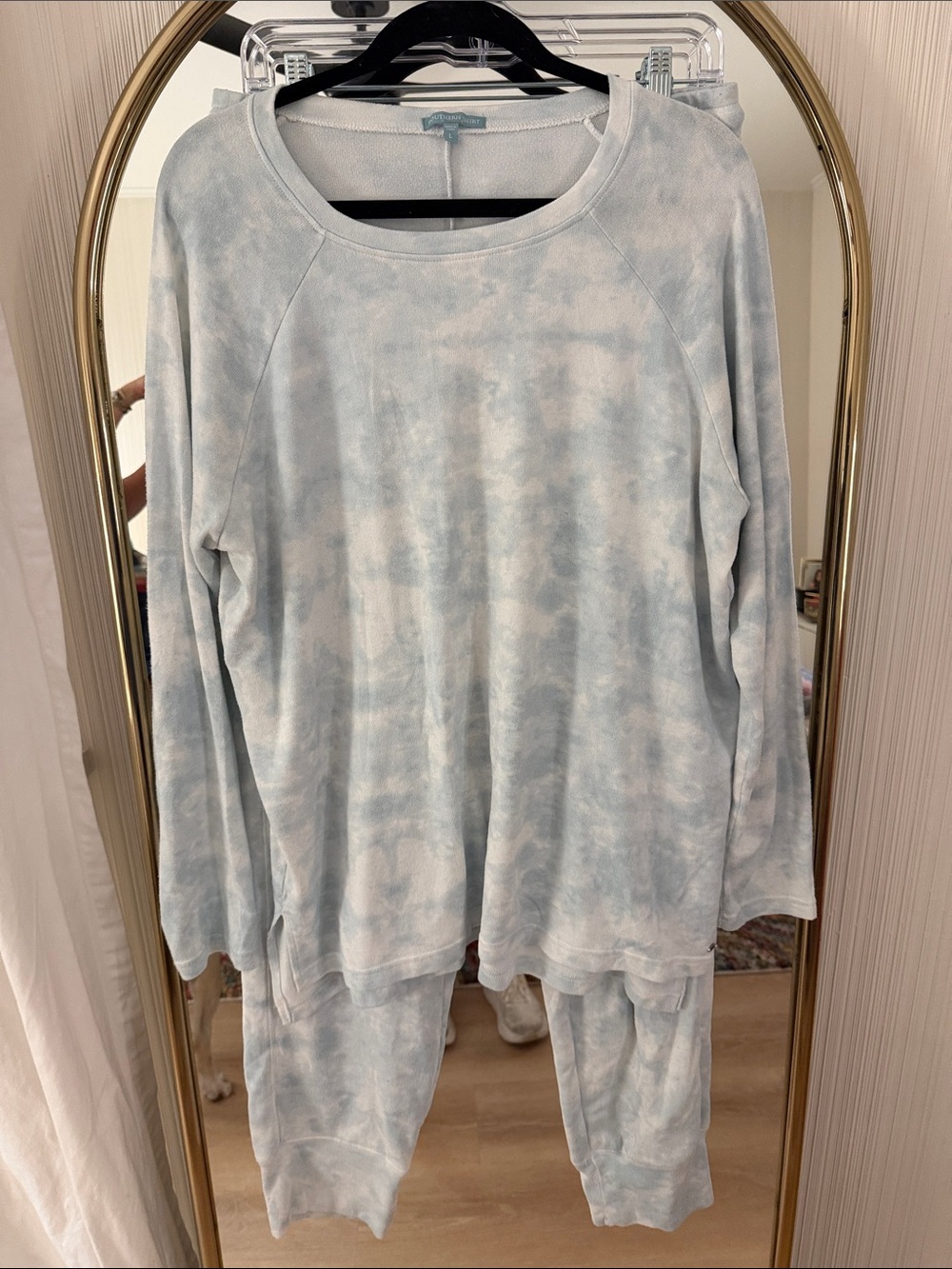 The Southern Shirt Company Light Blue Tie-Dye Pajama Set